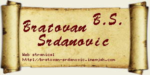 Bratovan Srdanović vizit kartica